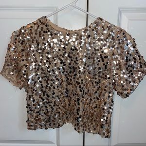 Sequin backless top